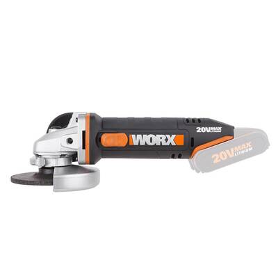 Worx - WORX WX800.9 20Volt 115mm Profesyonel Avuç Taşlama (Akü Dahil Değildir) (1)