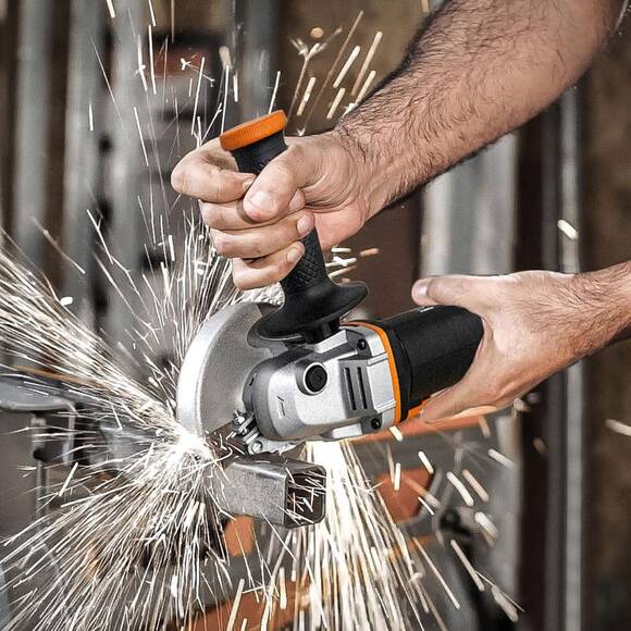 WORX WX803 20Volt 2.0/4.0 Ah. Li-ion Çift Akülü 125mm Profesyonel Şarjlı Avuç Taşlama - 5