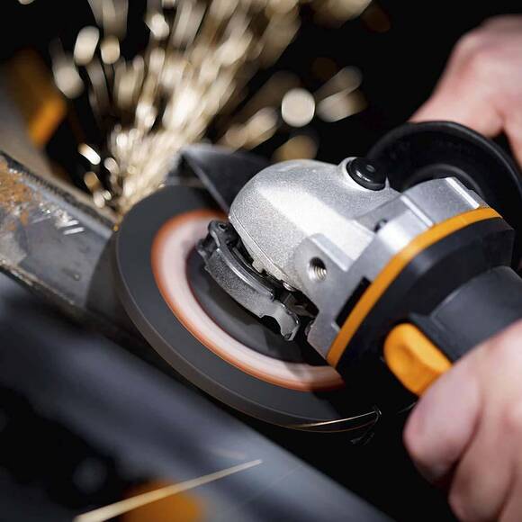 WORX WX803 20Volt 2.0/4.0 Ah. Li-ion Çift Akülü 125mm Profesyonel Şarjlı Avuç Taşlama - 8