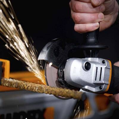 WORX WX803 20Volt 2.0/4.0 Ah. Li-ion Çift Akülü 125mm Profesyonel Şarjlı Avuç Taşlama - 9