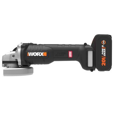 Worx - WORX WX813 20Volt 4.0Ah. Li-ion Tek Akülü 115mm Kömürsüz Profesyonel Şarjlı Avuç Taşlama (1)