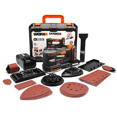 WORX WX820 20Volt 2.0Ah. Li-ion Profesyonel Devir Ayarlı Çok Amaçlı Şarjlı Zımpara - Worx