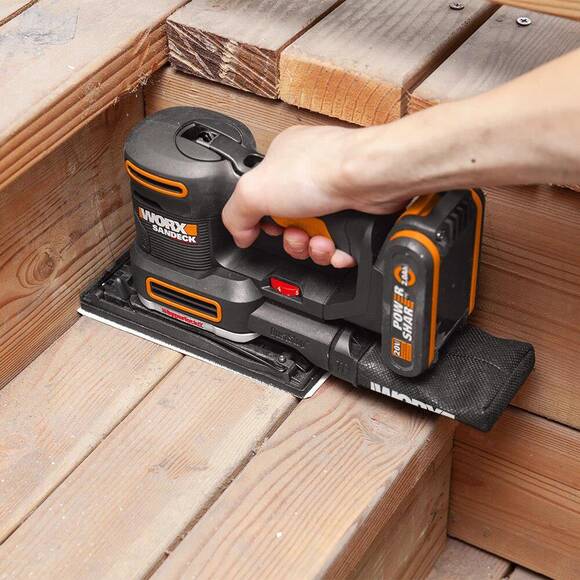 WORX WX820 20Volt 2.0Ah. Li-ion Profesyonel Devir Ayarlı Çok Amaçlı Şarjlı Zımpara - 3