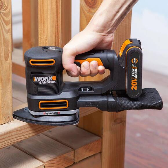 WORX WX820 20Volt 2.0Ah. Li-ion Profesyonel Devir Ayarlı Çok Amaçlı Şarjlı Zımpara - 4