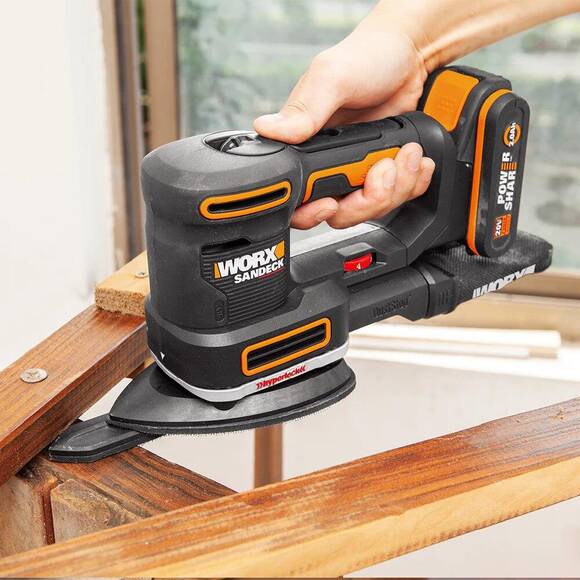 WORX WX820 20Volt 2.0Ah. Li-ion Profesyonel Devir Ayarlı Çok Amaçlı Şarjlı Zımpara - 5