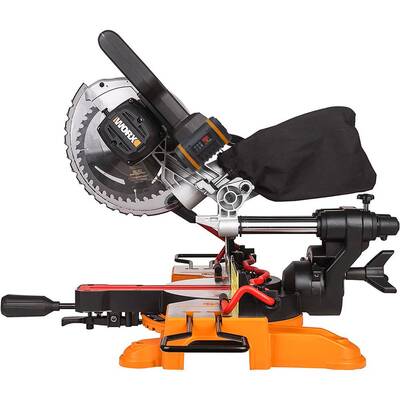 WORX WX845.9CB 20Volt/2.0Ah Li-ion Çift Akülü Şarjlı 216MM Profesyonel Kızaklı Gönye Kesme - Thumbnail
