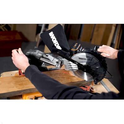 WORX WX845.9CB 20Volt/2.0Ah Li-ion Çift Akülü Şarjlı 216MM Profesyonel Kızaklı Gönye Kesme - Thumbnail