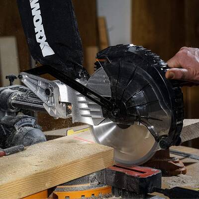 WORX WX845.9CB 20Volt/2.0Ah Li-ion Çift Akülü Şarjlı 216MM Profesyonel Kızaklı Gönye Kesme - Thumbnail