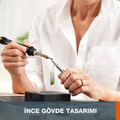 WORX WX988 MAKERX 20Volt 2.0Ah. Kömürsüz Profesyonel Kalem Tipi Devir Ayarlı Gravür Seti + Kalem Tipi Dijital Lehim ve Ahşap Yakma Seti + 46 Parça Aksesuar - Thumbnail