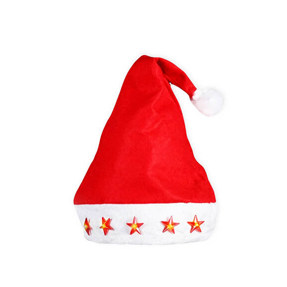 Yılbaşı Özel Işıklı Noel Baba Şapkası